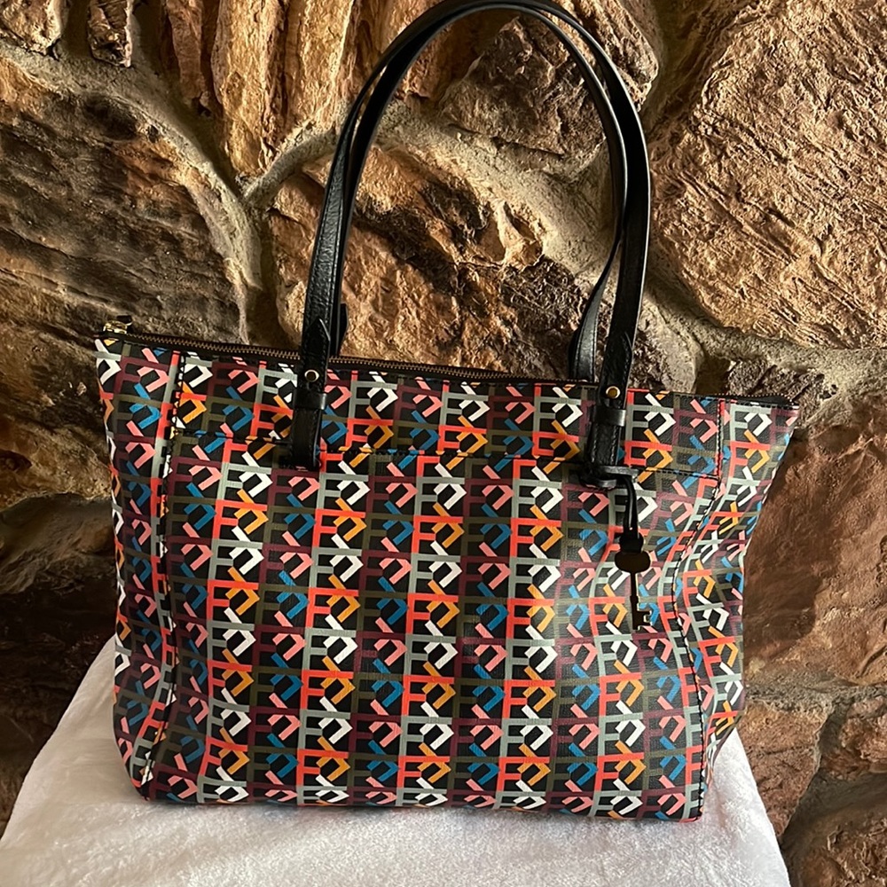 Fossil Womens Rachel Tote Multi Bag